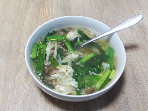 ニラとふわたまの中華スープ♡